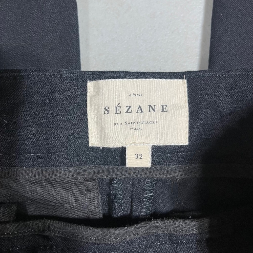 Sezane Trousers Black High Rise Slim Tapered Leg Pants Womens 0 Capsule Classic - Picture 6 of 15
